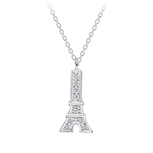 Silver Eiffel Tower Necklace17447