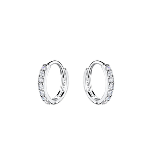 10mm Silver Huggie Earrings17363