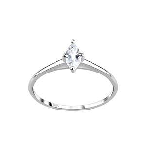 3X6mm Marquise Cubic Zirconia Silver Ring 3X6mm Marquise Cubic Zirconia Silver Ring17374