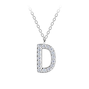 Silver Letter D Necklace18898