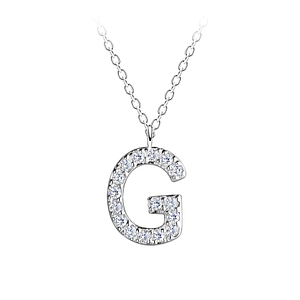 Silver Letter G Necklace18896