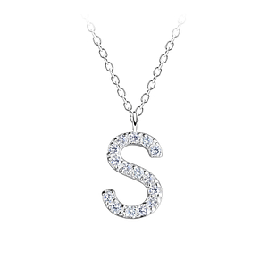 Silver Letter S Necklace18901