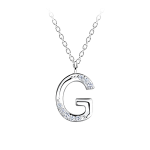 Silver Letter G Necklace18902