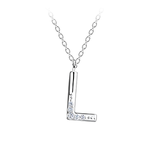 Silver Letter L Necklace18903