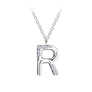 Silver Letter R Necklace18906