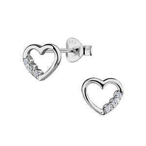 Silver Heart Stud Earrings18829