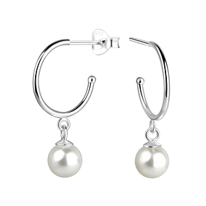 6mm Pearl Silver Stud Earrings17282
