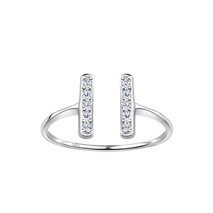 Silver Opened Bar Ring18766