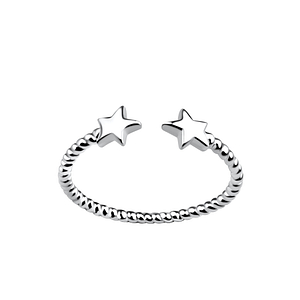Silver Opened Star Ring19117
