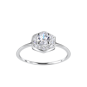 Silver Hexagon Ring19249