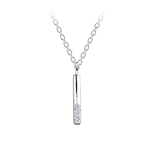 Silver Letter I Necklace19121