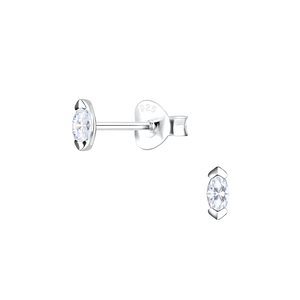 Silver Marquise Stud Earrings19252