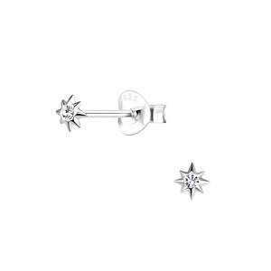 Silver Starburst Stud Earrings19421
