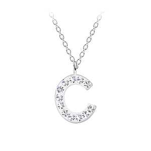 Silver Letter C Necklace18713