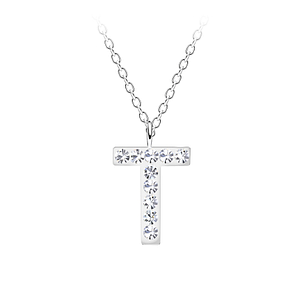 Silver Letter T Necklace19546
