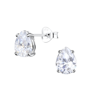 Cubic Zirconia Wholesale Stud Earrings - 925 Silver Jewelry