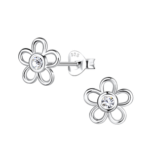 Silver Flower Stud Earrings19923