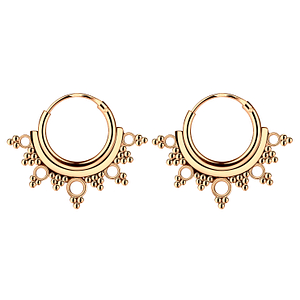 Rose Gold Plated Bali Hoop Earrings - Wholesale 925 Silver Jewelry