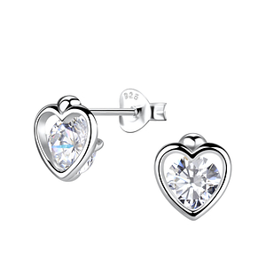 Silver Heart Stud Earrings20090