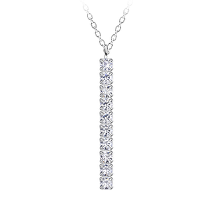 Silver Tennis Bar Necklace20546