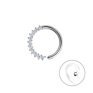 Silver Eternity Helix Hoop20639