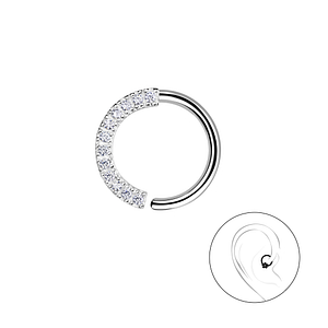 Silver Eternity Helix Hoop20640