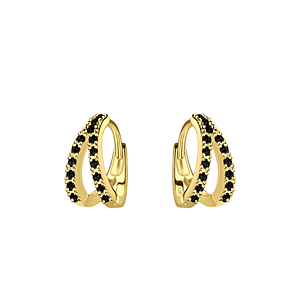 Silver Double Line Huggie Earrings20722