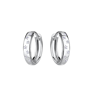 Silver Star Huggie Earrings20663