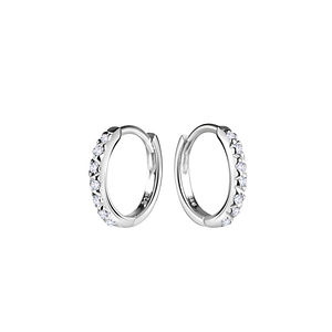 Silver Eternity Huggie Earrings20665