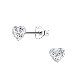 Silver Heart Stud Earrings20687