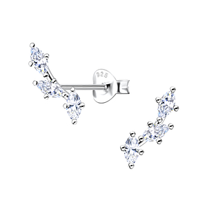 Silver Geometric Stud Earrings21427