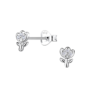 Silver Flower Stud Earrings21289