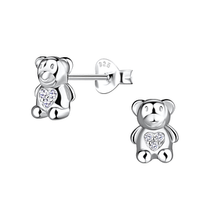 Silver Bear Stud Earrings21292