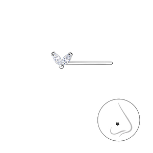 Silver Heart Nose Stud21297