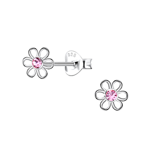 Silver Flower Stud Earrings21453