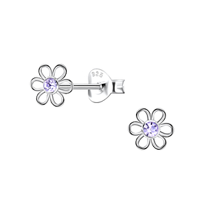 Silver Flower Stud Earrings21453