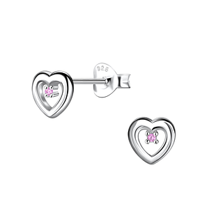 Silver Heart Stud Earrings21523
