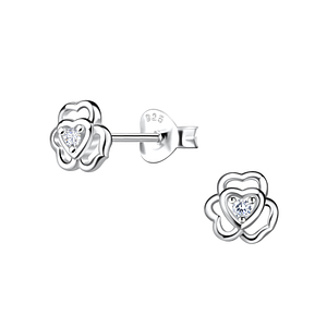 Silver Flower Stud Earrings21660
