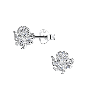 Silver Octopus Stud Earrings21763