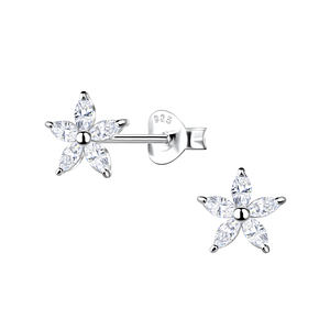 Silver Flower Stud Earrings21840