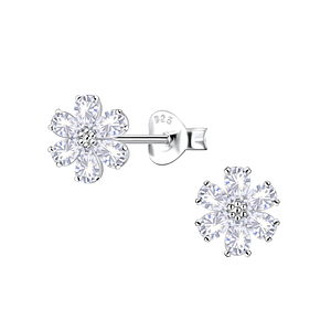 Silver Flower Stud Earrings21870
