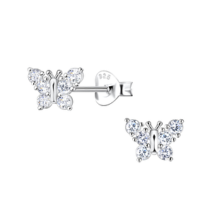 Silver Butterfly Stud Earrings21789