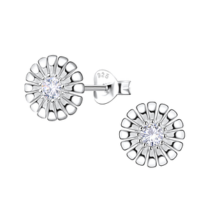 Silver Flower Stud Earrings21826