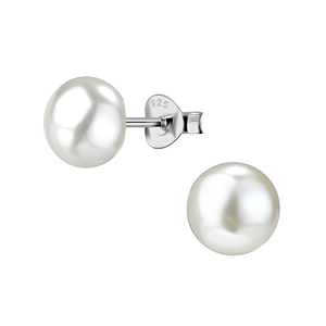 8mm Fresh Water Pearl Silver Stud Earrings21845