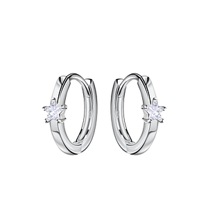 12mm Silver Star Huggie Earrings21814