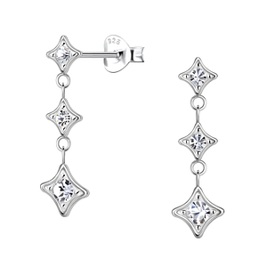 Silver Stars Stud Earrings22012