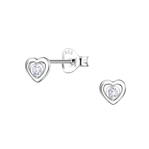 Silver Heart Stud Earrings22685