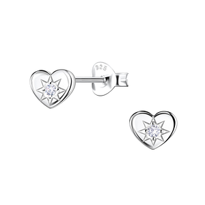 Silver Heart Stud Earrings22687