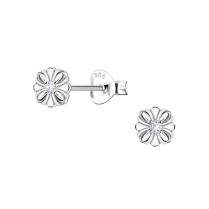 Silver Flower Stud Earrings22689