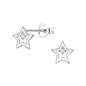 Silver Star Stud Earrings22695
